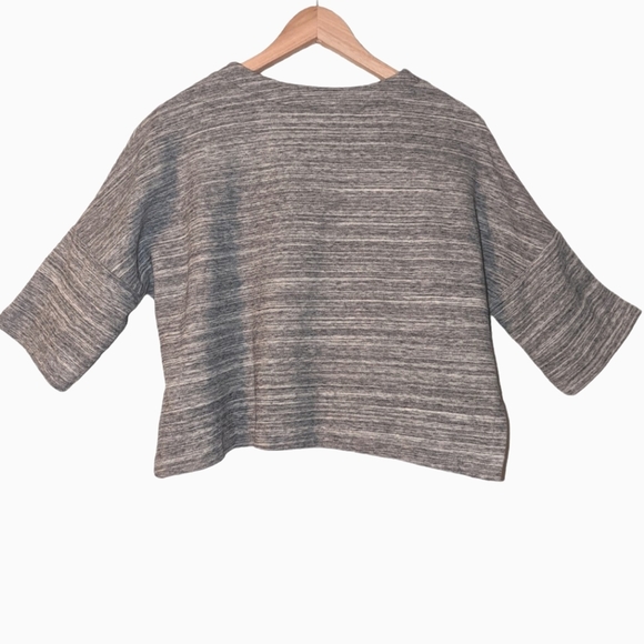 Derek Lam 10 Crosby Neiman Oversized Crew Neck Cropped Knit Sweater Top Small - Picture 3 of 12